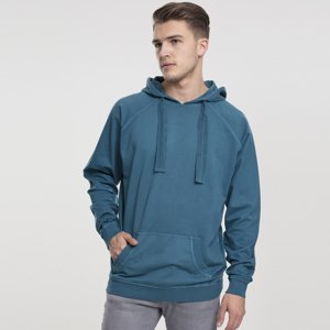 Pánska mikina Urban Classics Garment Washed Terry Hoody teal - L