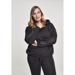 Urban Classics Ladies Oversized Tech Mesh Inset Hoody black - L