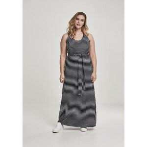 Urban Classics Ladies Long Racer Back Dress black/white - XL