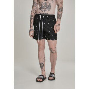 Urban Classics Embroidery Swim Shorts skull/black/white - XL