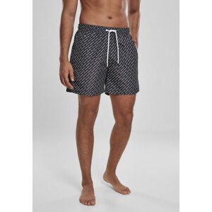 Urban Classics UC AOP Swim Shorts black - XXL