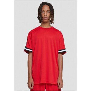 Urban Classics Oversized Stripes Mesh Tee cityred - M