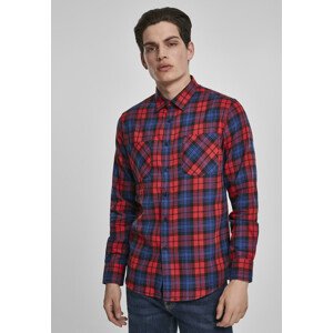 Urban Classics Checked Flanell Shirt 5 red/royal - M