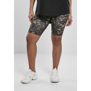 Urban Classics Ladies High Waist Camo Tech Cycle Shorts wood digital camo - 5XL