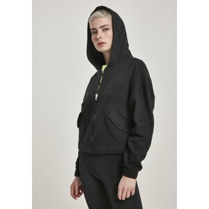 Urban Classics Ladies Short Worker Zip Hoody black - L