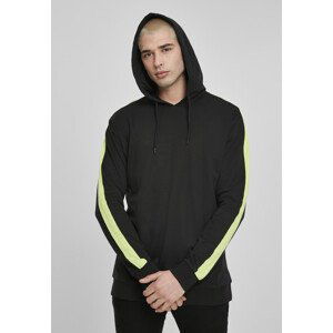 Urban Classics Neon Striped Hoody black/electriclime - XXL