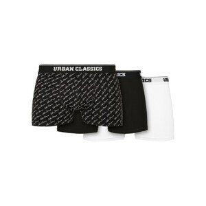Urban Classics Organic Boxer Shorts 3-Pack script black+black+white - XS