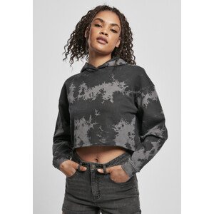 Urban Classics Ladies Oversized Short Bleached Hoody black/grey - 3XL