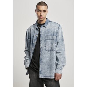 Urban Classics Oversized Denim Shirt light skyblue acid washed - M