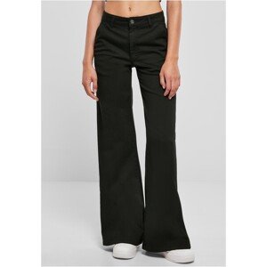 Urban Classics Ladies High Waist Wide Leg Chino Pants black - 33