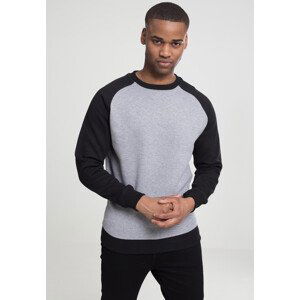 Urban Classics 2-tone Raglan Crewneck gry/blk - 5XL