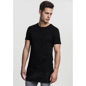 Urban Classics Long Zipped Leather Imitation Bottom Tee blk/blk - M