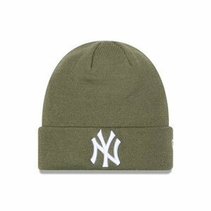 Zimná čapica New Era MLB League Essential Cuff Knit NY Yankees Olive - UNI