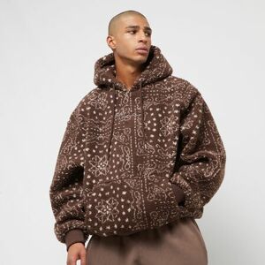 Mikina Karl Kani Metal Signature Teddy Os Hoodie brown - 2XL