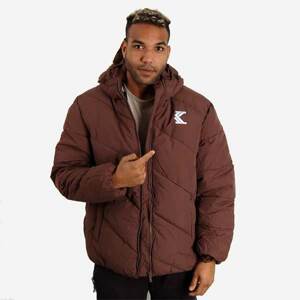 Zimná bunda Karl Kani OG Hooded Puffer Jacket Brown - L