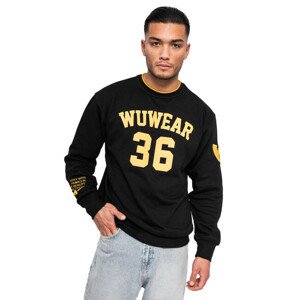 Mikina WU-WEAR | WU 36 BLOCK CREWNECK SWEATER | WU TANG CLAN Black - 2XL