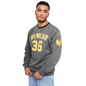 Mikina WU-WEAR | WU 36 BLOCK CREWNECK SWEATER | WU TANG CLAN GREY - 4XL