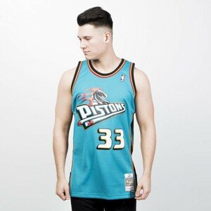 Mitchell & Ness Detroit Pistons #33 Grant Hill teal / black  Swingman Jersey  - M