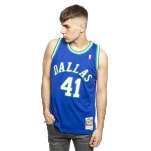 Mitchell & Ness Dallas Mavericks #41 Dirk Nowitzki royal Swingman Jersey  - XL