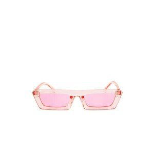 Jeepers Peepers Baby Pink Retro Narrow Rectangle Frames Sunglasses - UNI