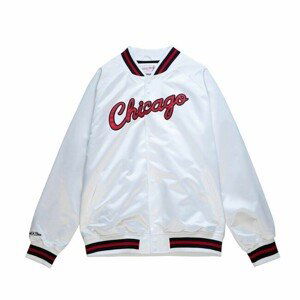 Mitchell & Ness Chicago Bulls Lightweight Satin Jacket white - 2XL