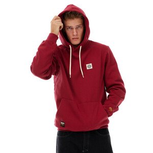 Mass Denim Sweatshirt Patch Hoody claret - XL