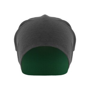 Urban Classics Jersey Beanie reversible h.charcoal/kelly - UNI