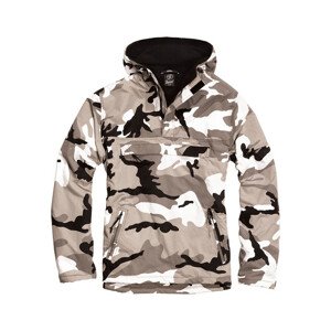 Brandit Fleece Pull Over Windbreaker snowcamo - 3XL