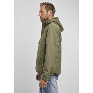 Brandit Fleece Pull Over Windbreaker olive camo - L