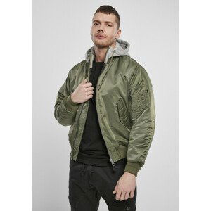 Brandit Hooded MA1 Bomber Jacket olive/grey - 3XL