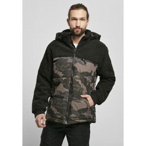 Brandit Jackson Teddyfleece Jacket black/darkcamo - 3XL