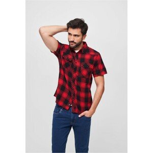 Brandit Checkshirt Halfsleeve red/black - L