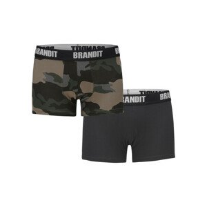 Brandit Boxershorts Logo 2er Pack darkcamo/blk - L