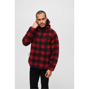 Brandit Teddyfleece Worker Jacket red/black - M