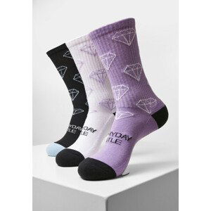 Cayler & Sons Everyday Hustle Socks 3-Pack black+lilac+white - 43–46
