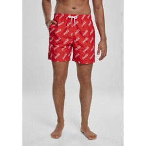 Mr. Tee Coca Cola Logo AOP Swimshorts red - S