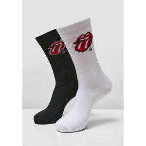 Mr. Tee Rolling Stones Tongue Socks 2-Pack black/white - 43–46