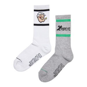 Mr. Tee Popeye Socks 2-Pack heathergrey/white - 43–46