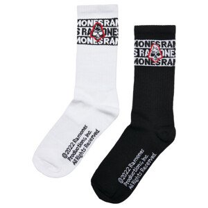 Mr. Tee Ramones Skull Socks 2-Pack black/white - 43–46