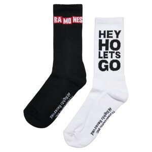 Mr. Tee Ramones Socks 2-Pack black/white - 43–46