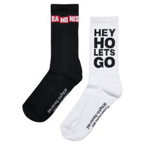 Mr. Tee Ramones Socks 2-Pack black/white - 39–42