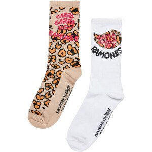 Mr. Tee Ramones Leo Socks 2-Pack leo aop/offwhite - 43–46