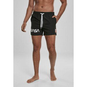 Mr. Tee NASA Worm Logo Swim Shorts black - L