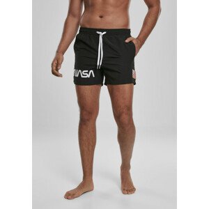 Mr. Tee NASA Worm Logo Swim Shorts black - S