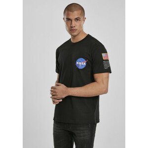 Mr. Tee NASA Insignia Logo Flag Tee black - S