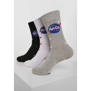 Mr. Tee NASA Insignia Socks 3-Pack black/grey/white - 39–42