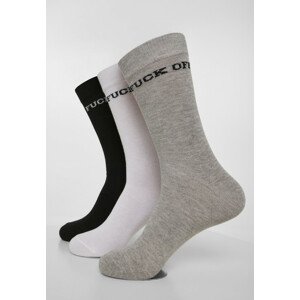 Mr. Tee Fuck Off Socks 3-Pack black/grey/white - 43–46