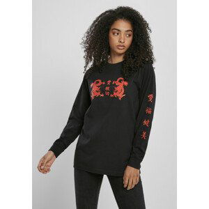 Mr. Tee Ladies Chinese Letters Longsleeve black - M