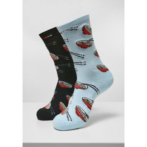 Mr. Tee Ramen Socks 2-Pack black/lightblue - 43–46