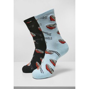 Mr. Tee Ramen Socks 2-Pack black/lightblue - 47–50